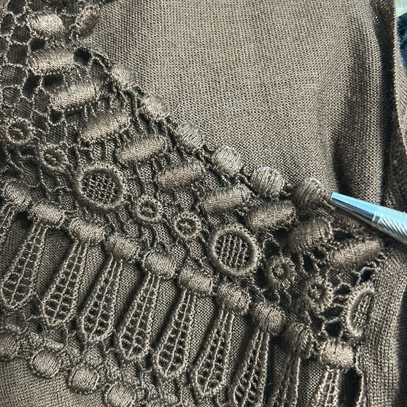 authentic GUCCI knit sleeveless tank top sweater v neck brown size Large - Picture 9 of 9